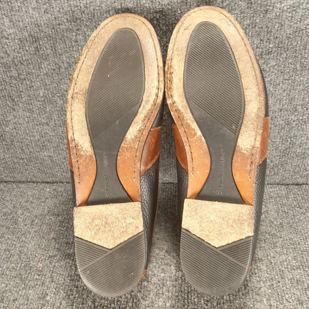 VTG Johnston Murphy Made in Italy Two Tone Kiltie Tassel Loafers Mens 11N Dress
